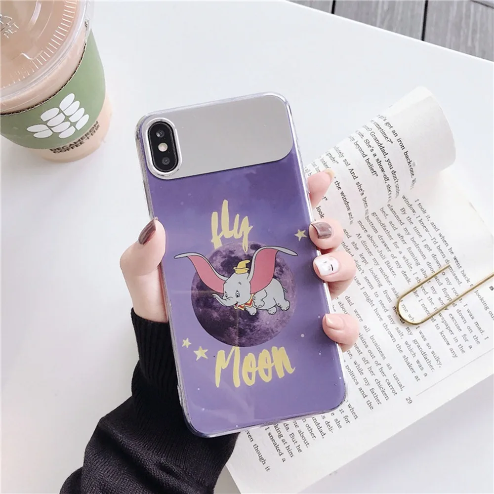 Мягкое Силиконовое зеркало для макияжа чехол iPhone 7 6 XR Мода X XS MAX 6s 8 Plus