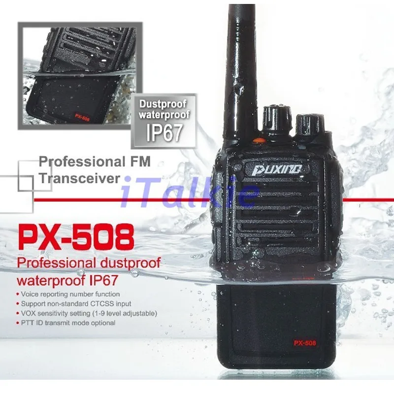 PUXING PX-558(PX-508) IP67 водонепроницаемый радио, пылезащитный двухстороннее радио профессиональная рация PX558 PX508 трансивер