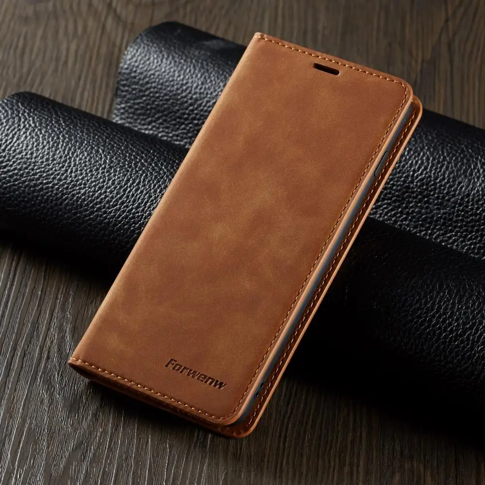 Роскошный деловой кожаный чехол для телефона Samsung Galaxy S10 S10e магнитный кошелек Plus