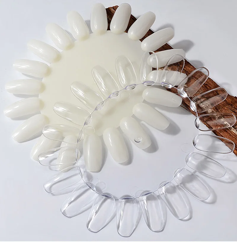 200 шт. овальных карт витрина для ногтевого дизайна круглая цветная карта ногтей