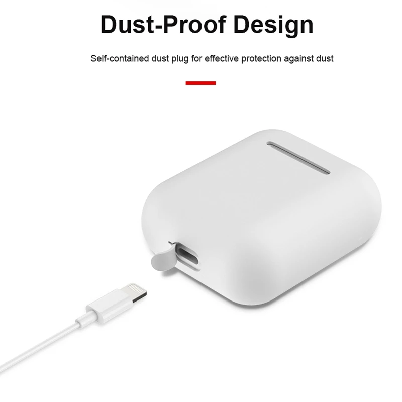 Мягкий гибкий жидкий силиконовый чехол для наушников для Airpods 1 2 с пылезащитной заглушкой противоударный защитный чехол для наушников для Airpods
