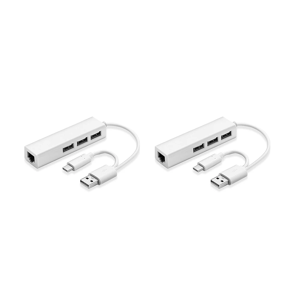 Адаптер Ethernet USB 3 1 типа C для RJ45 Lan адаптер сетевая карта Macbook Pro Air Type Hub|Сетевые