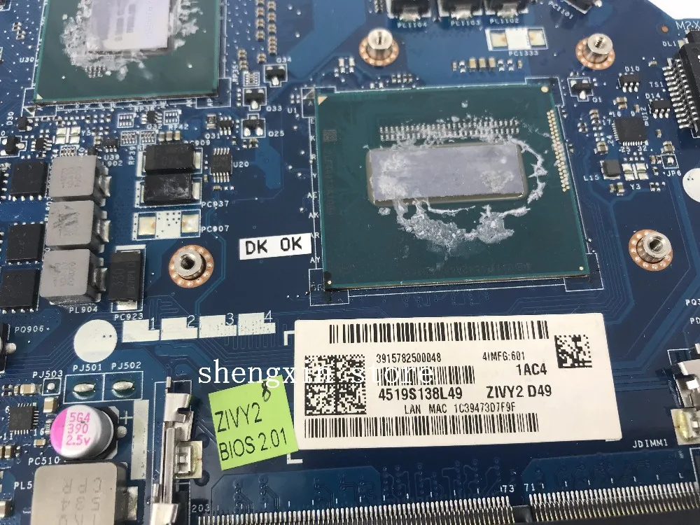 Для Lenovo Y50 70 Материнская плата ноутбука с I7 4720HQ 2 60 GHz CPU GTX 960M 4GB GPU ZIVY2 LA B111P системная