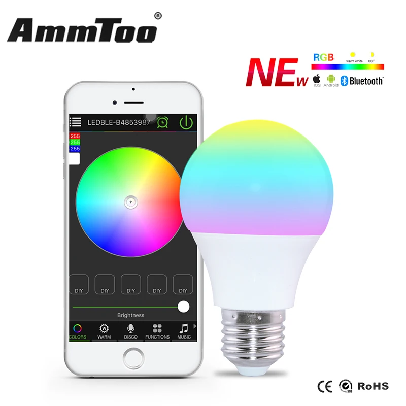 Bluetooth 4.0 LED Bulb Smartphone App Remote Control Led Light E27 RGBW Dimmable Lamp Sleeping Mode Smart Home Illumination | Лампы и