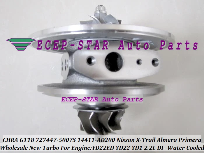 Фото Турбокомпрессор CHRA (картридж) 727477-5007S 727447 727447-0005 для NISSAN Almera Primera X-Trail YD22ED 2.2L с водяным охлаждением №1