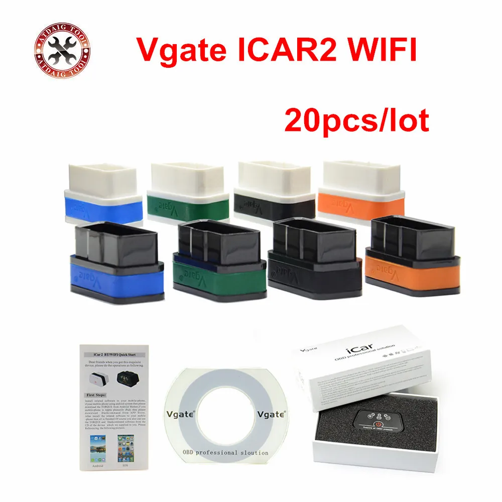 Оригинальный диагностический интерфейс Vgate Wifi iCar 2 OBDII ELM327 iCar2 wifi vgate OBD для IOS iPhone iPad