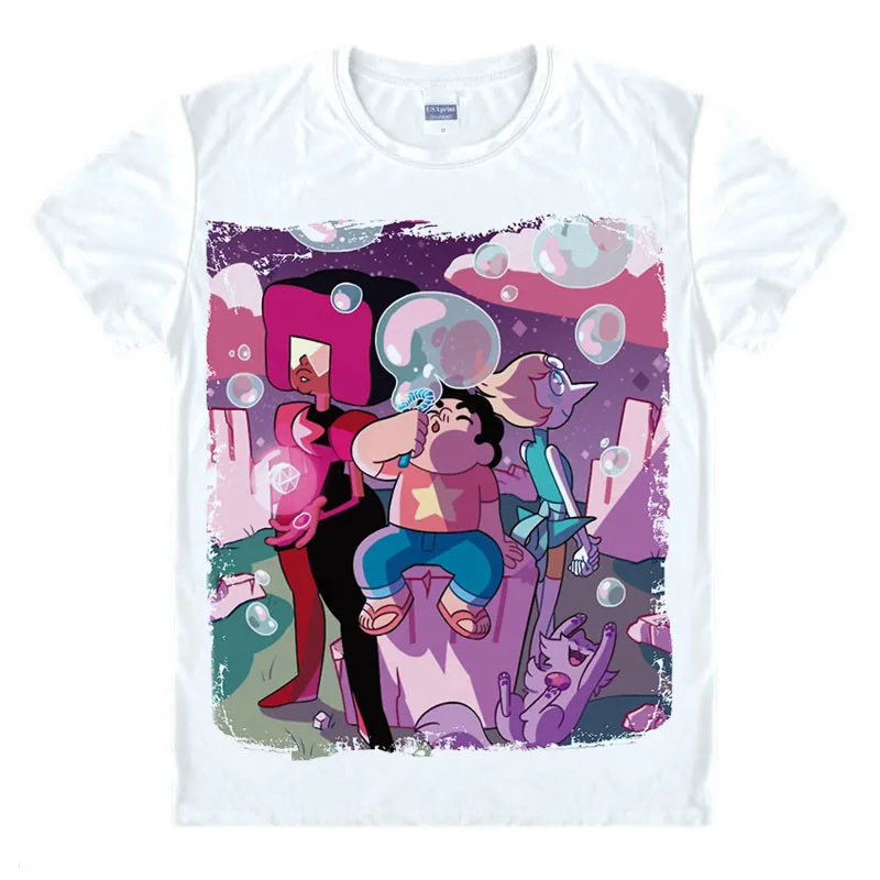 Мужские футболки STEVEN UNIVERSE STAR COOKIE CAT с коротким рукавом футболка принтом аниме