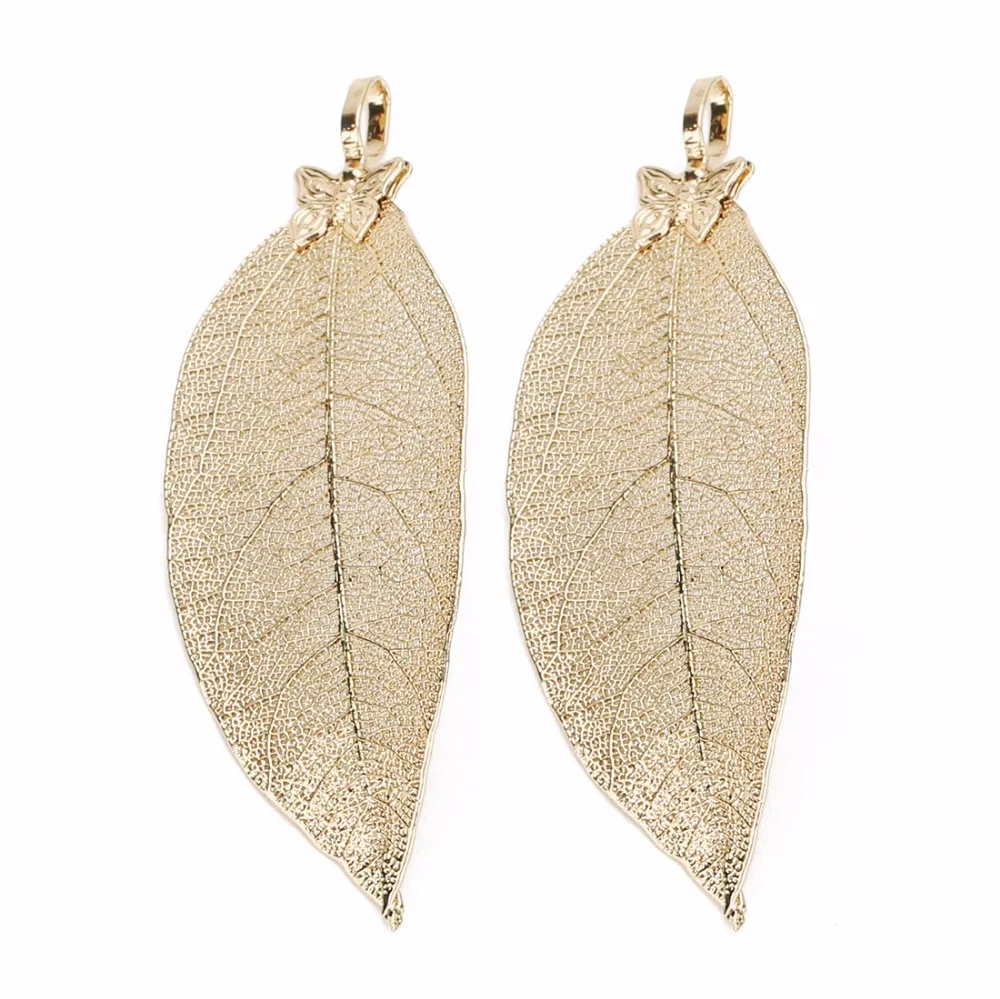 LOULEUR 6 цветов очаровательное изысканное колье с узором в виде листика Подвеска для женщин девушек Золотая маленькая бабочка медная подвеска для ювелирных изделий