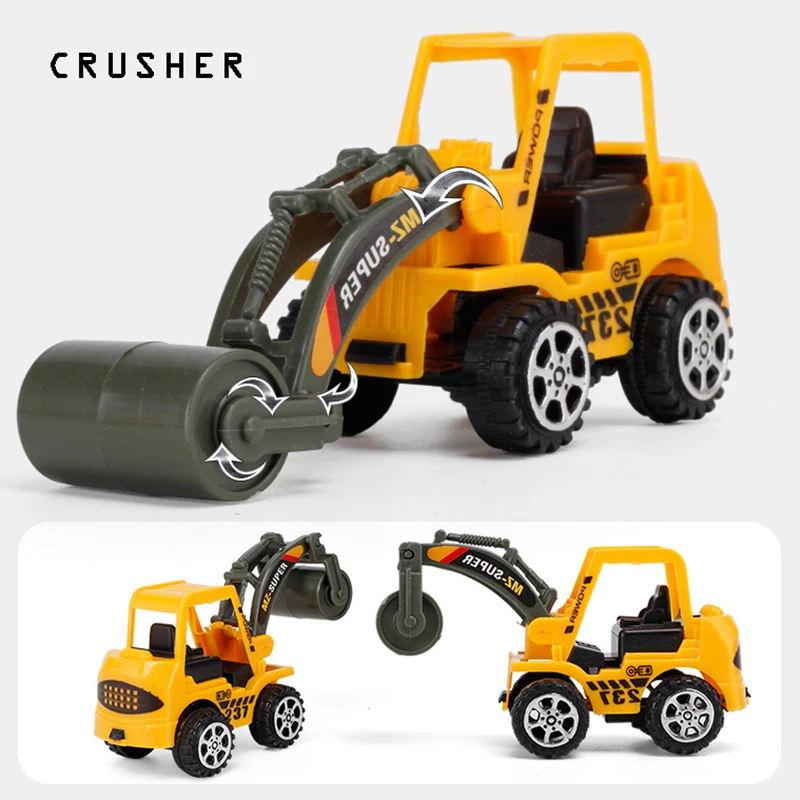 Mini Engineering Vehicle Forklift Construction Bulldozer Excavator Kids Toy Favorite Birthday Gift |