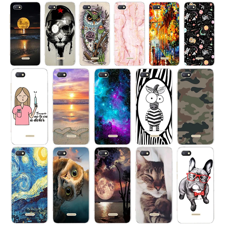 16 Xiaomi Redmi 6A case silicone cover 5.45" TPU Cartoon case on for Xiaomi redmi 6a redmi6a coque fundas phone bumper housing