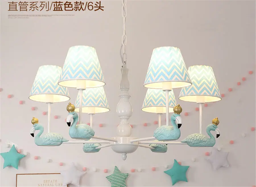Baby pink дома деко Фламинго большой люстры для гостиной детские дети висячие светильники детская спальня лампа