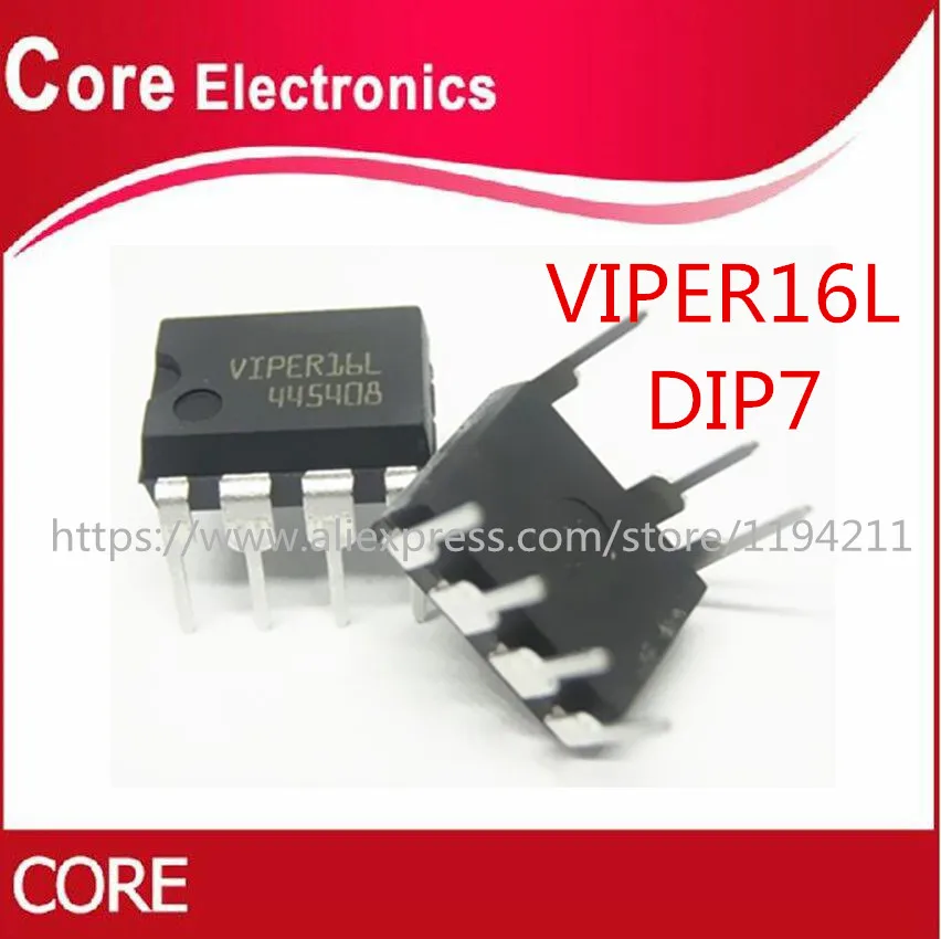 100 шт./лот VIPER16L VIPER16LN VIPER16HN VIPER16H VIPER16 DIP 7|Интегральные схемы| |
