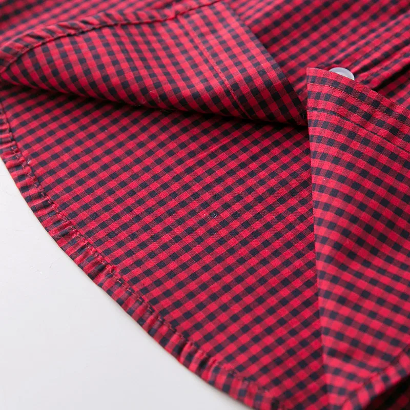 2-7 Years Baby Boy Clothes Red Plaid Shirt + Nary Shorts with Suspender Belt Suits Children Casual Gentleman Wedding Boys | Детская