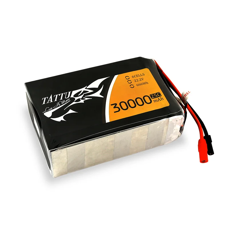 1 шт. аккумуляторы TATTU 6S 30000 мА/ч 22 2 в 25C 6S1P 666wh LiPo аккумулятор с разъемом AS150 + XT150 для
