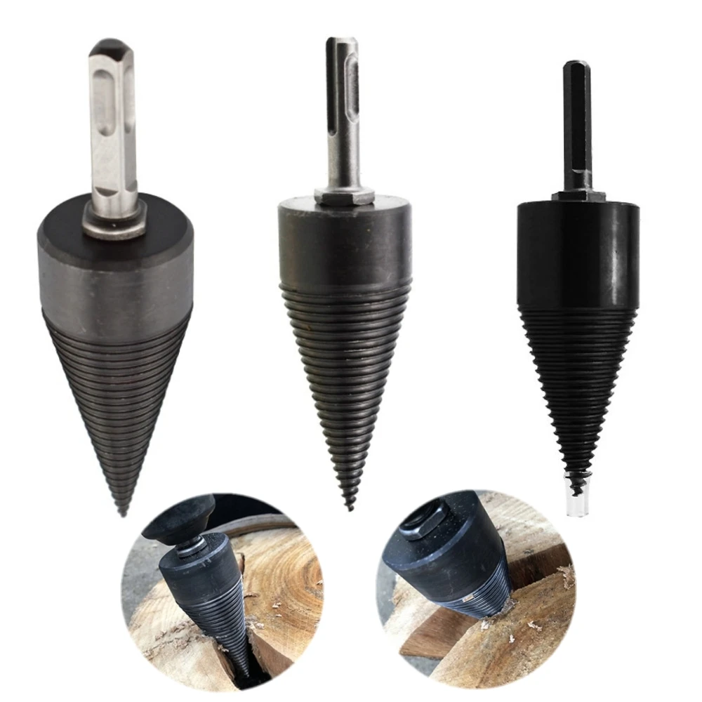 

Firewood Splitter Machine Drill Wood Cone Reamer Punch Driver Drill Bit Split Drilling Tools 140X32MM