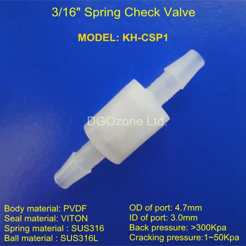 PVDF пластиковый обратный клапан обратные клапаны 3/1" до 3/8" 100 шт DGOzone - Цвет: CSP1