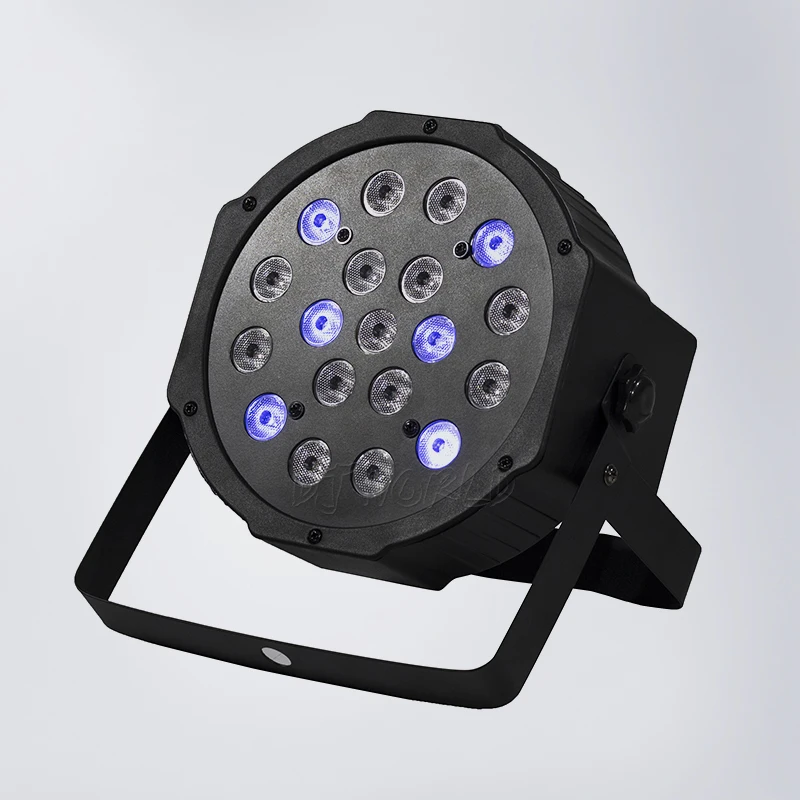 Светодиодный плоский Par 54x3 Вт RGBW освещение стробоскоп DMX DJ мыть диско профессиональное освещение для сцены DMX контроллер эффект