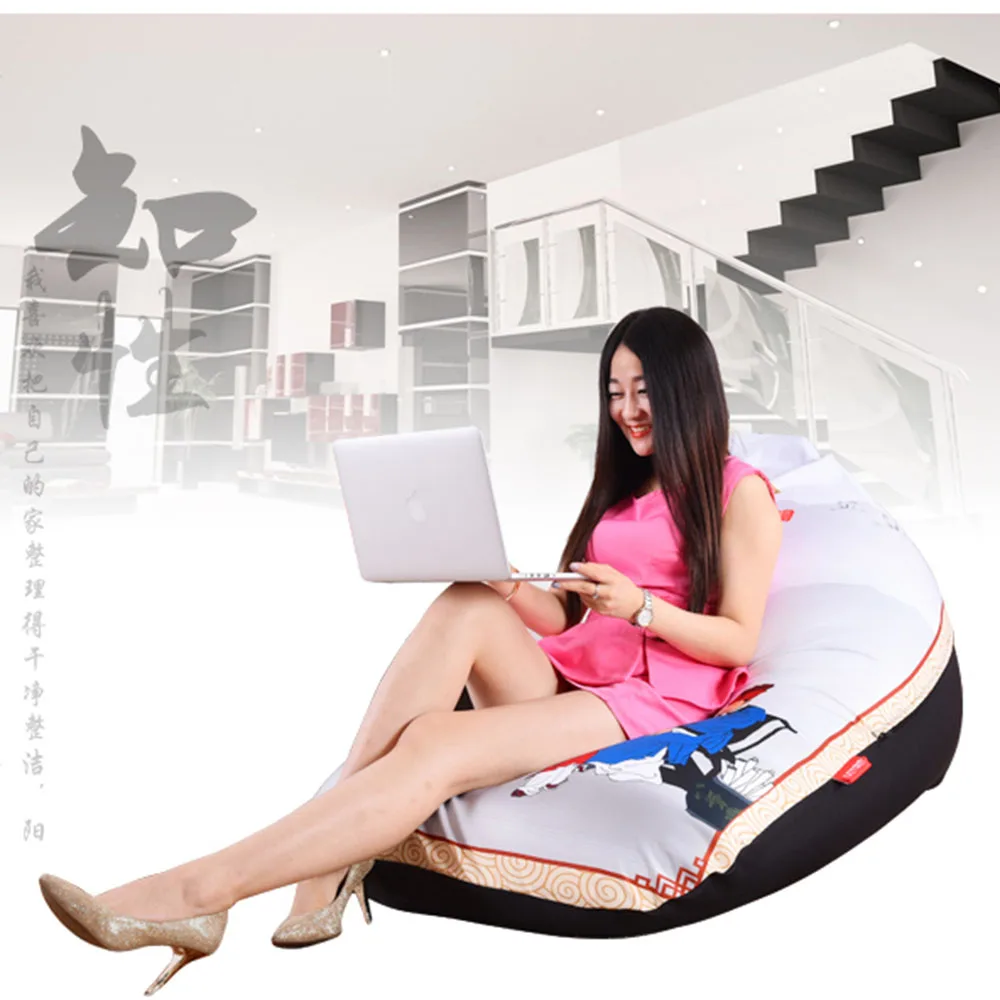 LEVMOON Beanbag диван Сяо печать Seat Zac удобная сумка для кровати без наполнения