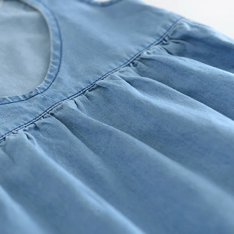 Комбинезон для маленьких мальчиков и девочек с рукавами крылышками джинсовая