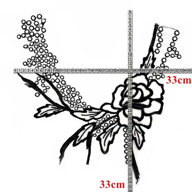 Черная искусственная аппликация вышитый воротник в горошек свадебное платье