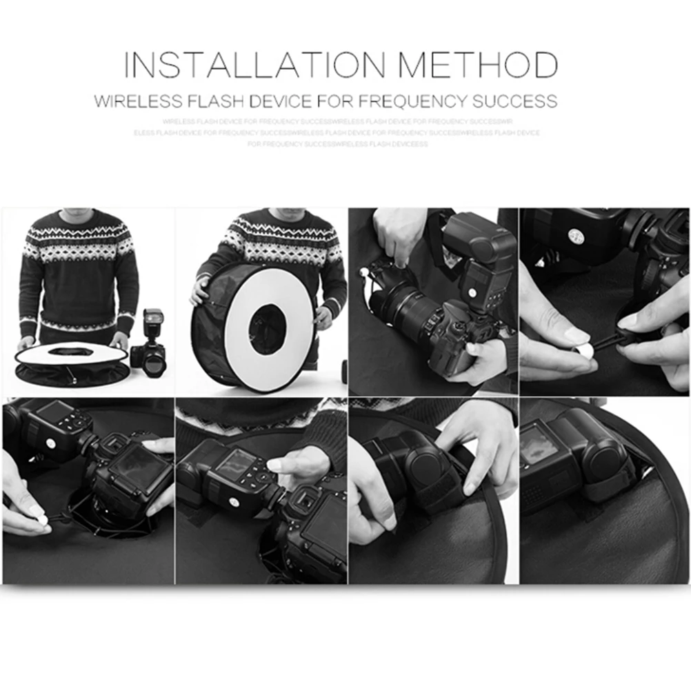 Новейший портативный круглый рассеиватель для вспышки 45 см Универсальный