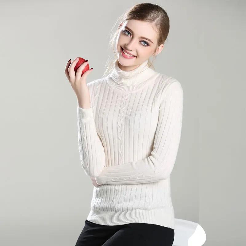 Новое поступление 100% чистый кашемир высокое качество вязаный Толстый Пуловер с