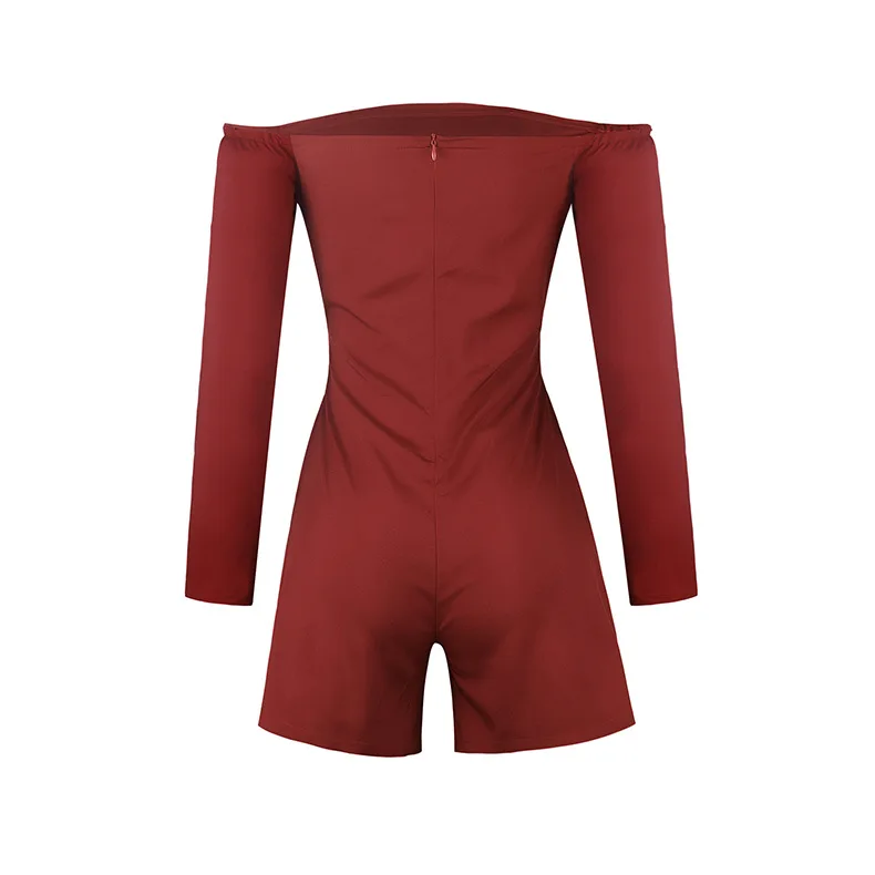 Women Plus Size Xxl Playsuits Casual Regular Solid Color Sashes Slash Neck Long Sleeve Summer Spring Wide Leg Sexy Jumpsuits 6