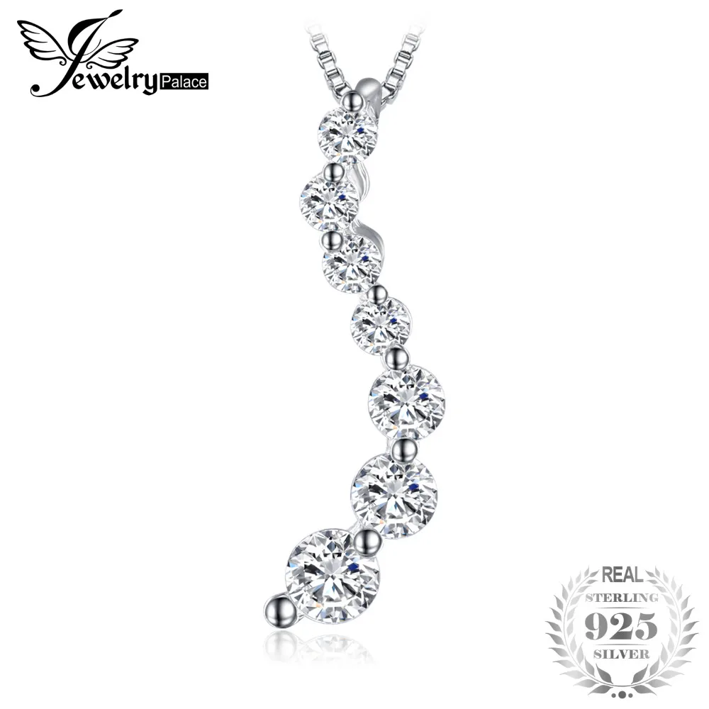 JewelryPalace Винтаж 3ct Подушка-Cut Цирконий женский кулон моды 925 пробы серебряные