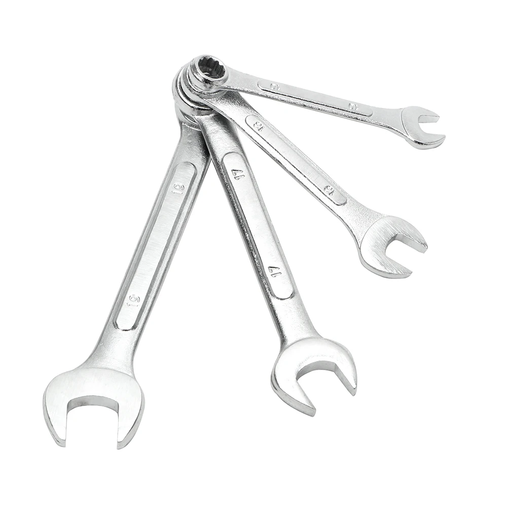 

Комбинированный гаечный ключ NICEYARD 10 мм, 13 мм, 17 мм, 19 мм, реверсивная ручка с храповым механизмом, портативные ручные инструменты из нержавею...