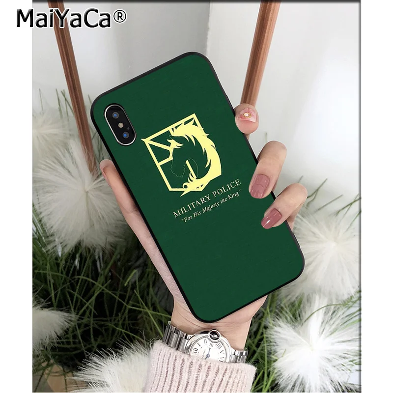 MaiYaCa Anime Attack On Titan Customer High Quality Phone Case for Apple iPhone 8 7 6 6S Plus X XS MAX 5 5S SE XR Cover | Мобильные