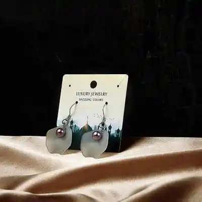 H143 100 шт., 6*6 см, ювелирные изделия, цветные серьги, ожерелье, дисплей, карты, серьги, бирки, упаковка, аксессуары для карт, на заказ - Цвет: H143