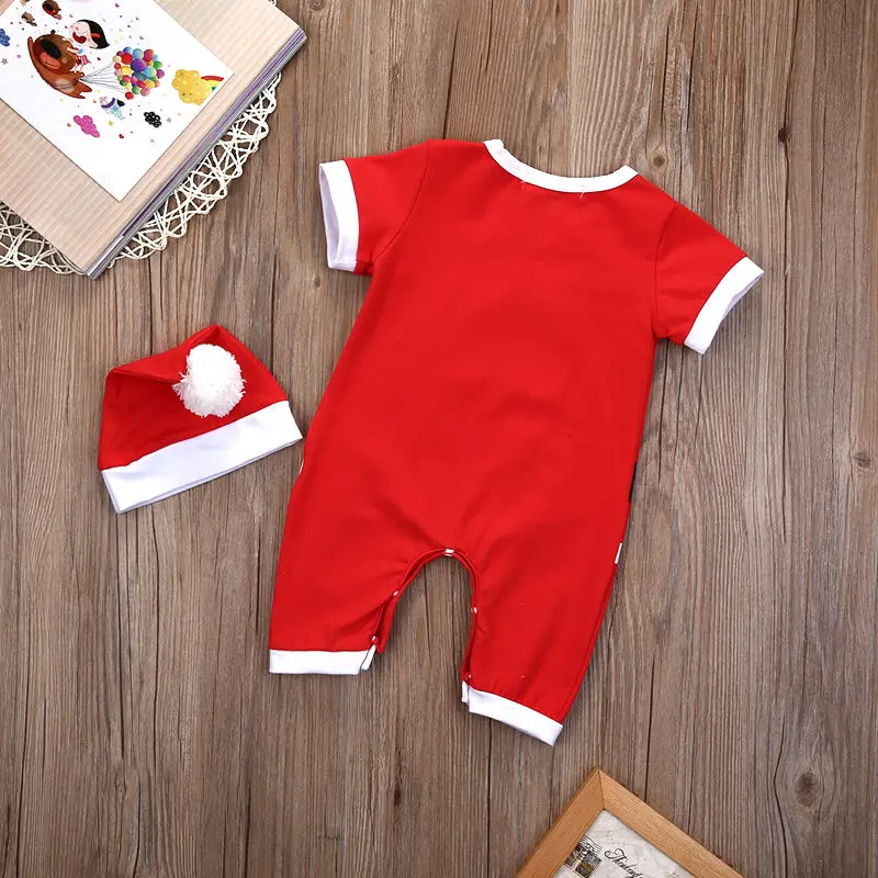 Весенне осенний Рождественский комбинезон с Санта Клаусом для маленьких