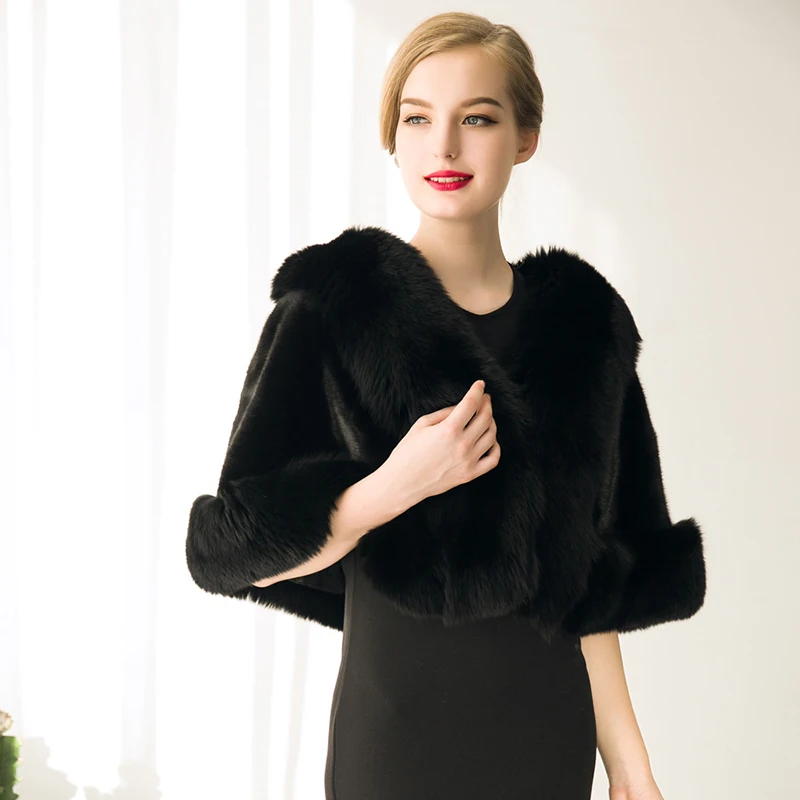 GOPLUS 2020 зимнее пальто плащи из искусственного меха пончо меховая Свадебная