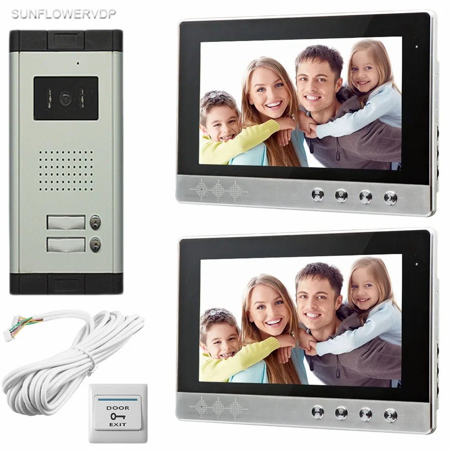 SUNFLOWERVDP 2 цвета мониторы 10 &quotвидеотелефон 700 линий CCD HD камера Дверной телефон для