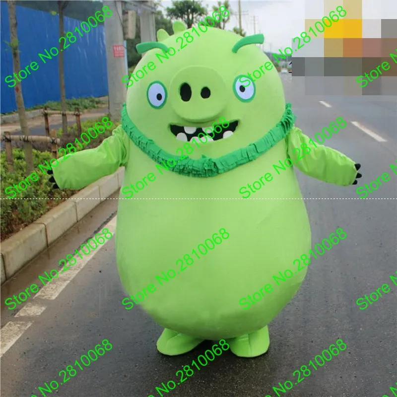 Make EVA материал зеленый мультфильм поросенок талисман костюмы одежда на день