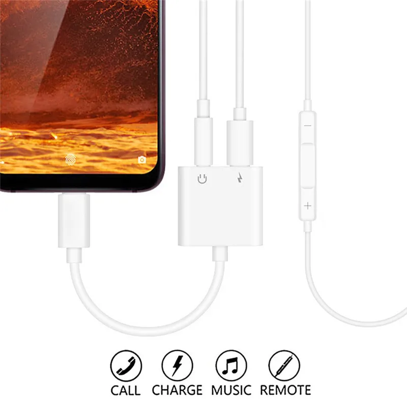 Быстрая зарядка Тип C Aux Jack для наушников аудио адаптер USB type до 3 5 мм кабель Xiaomi Redmi