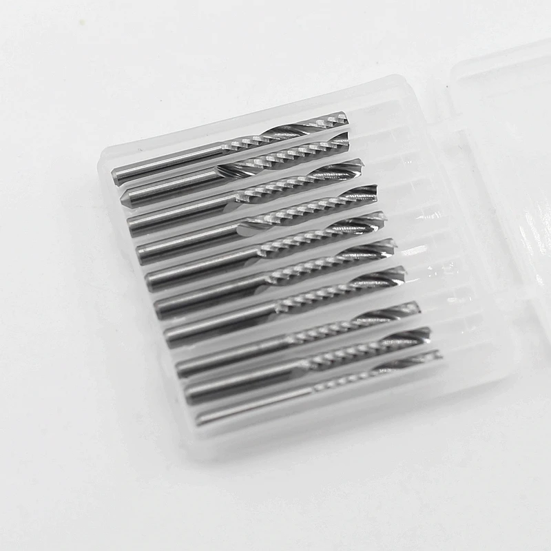 10 шт. один слот спиральная фреза сверло 3 175 мм карбид вольфрама Одна Флейта с ЧПУ