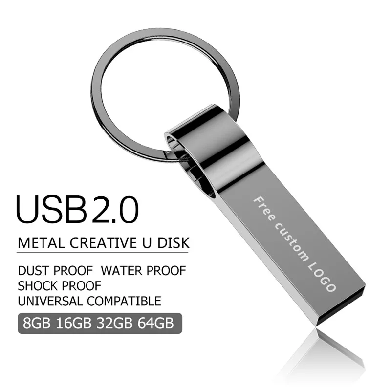 2019 новый ключ USB flash Drive 32 GB Металл высокого Скорость флешки 64 128 8 флэш памяти