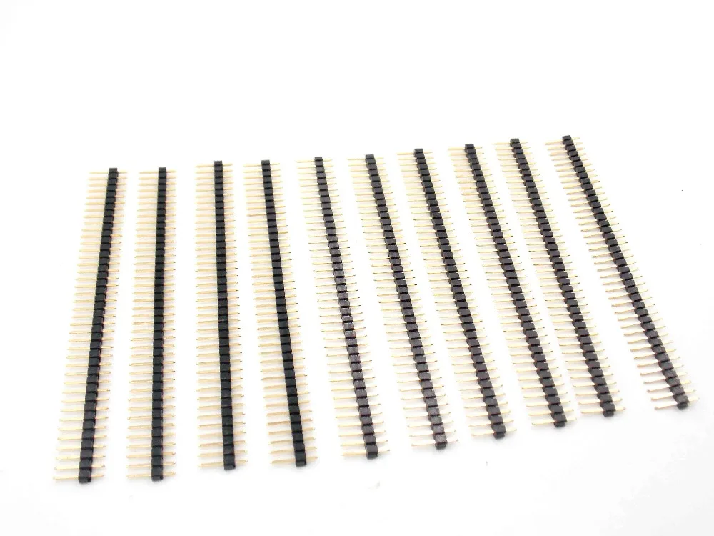 10 шт./лот 40 Pin 1x40 Однорядный штекер 2 54 поломки коннектора|pin 1x40|pin header connectormale male |