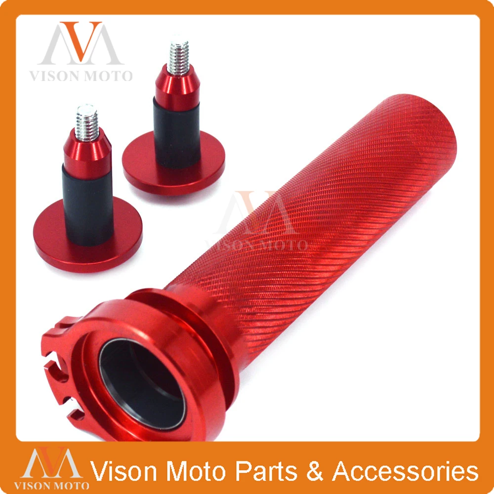 Billet 7/8&quot 22MM Throttle Clamp Twist Tube &amp Handlebar Cap Plugs Grips For CRF250R CRF 250R 250X CRF250X 04 05 06 07 08 09-17 |