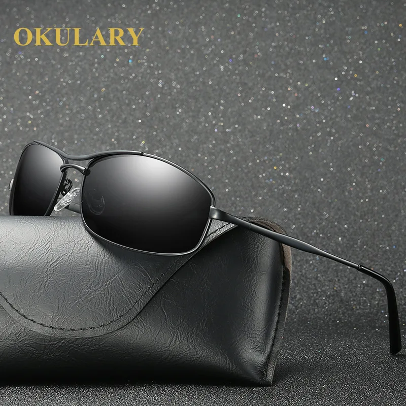 Okulary 2018 Мода небольшой прямоугольник поляризованных солнцезащитных очков