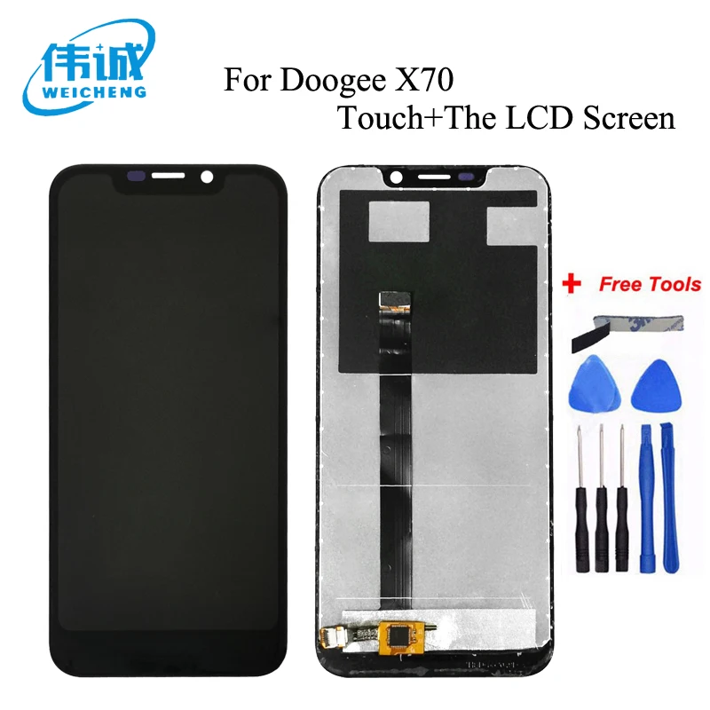 Новый протестированный сенсорный ЖК-датчик для DOOGEE X70 дигитайзер сенсорного