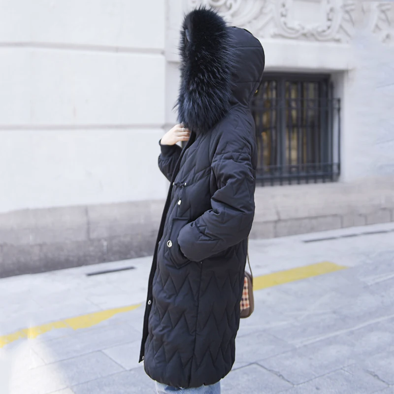 2019 новый дизайн зимняя женская куртка с капюшоном меховым воротником хлопковой