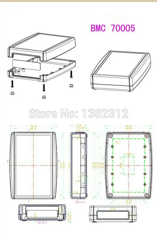 Ручной корпус для электроники распределительная коробка ПЛК пластиковый