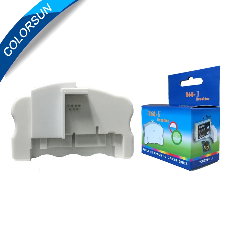 Чернильный картридж для EPSON Photo R2400 R800 R1800 2100 2200 950 910 960 R200 R220 R300 чип resetter 268 чип|resettable