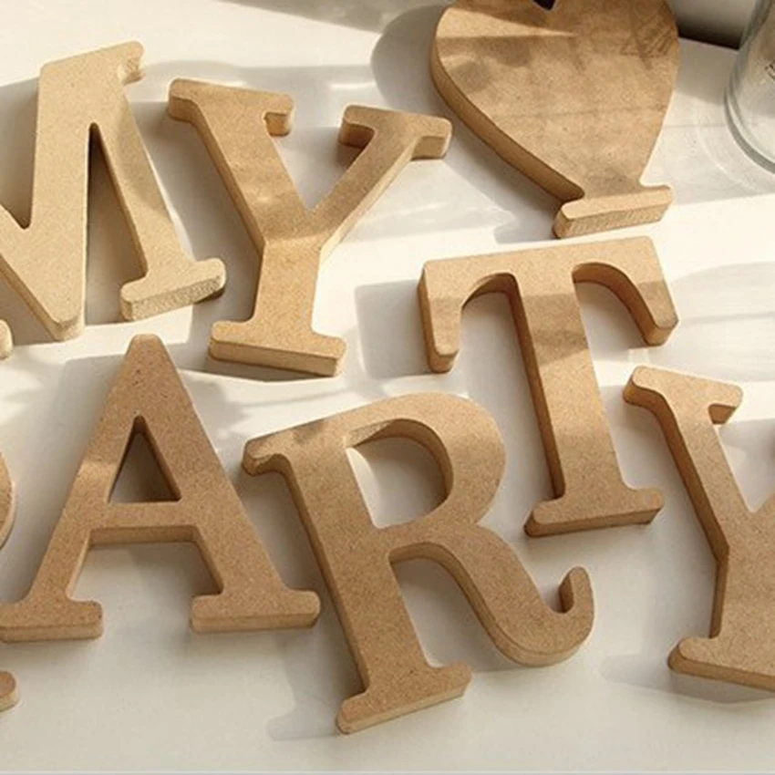 Деревянные букв алфавита украшения для свадьбы стола стены слова|words|words wood |