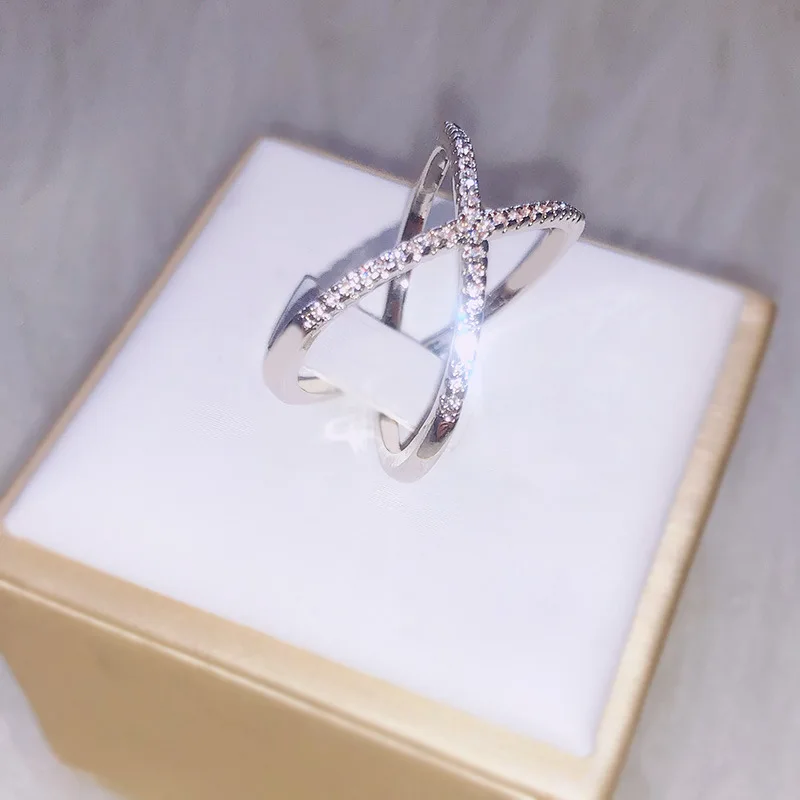 Высококачественное кольцо X образной формы новое дизайнерское для женщин
