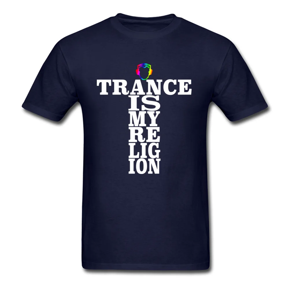 Мужские футболки с круглым воротником Trance Is My Religion коротким рукавом из