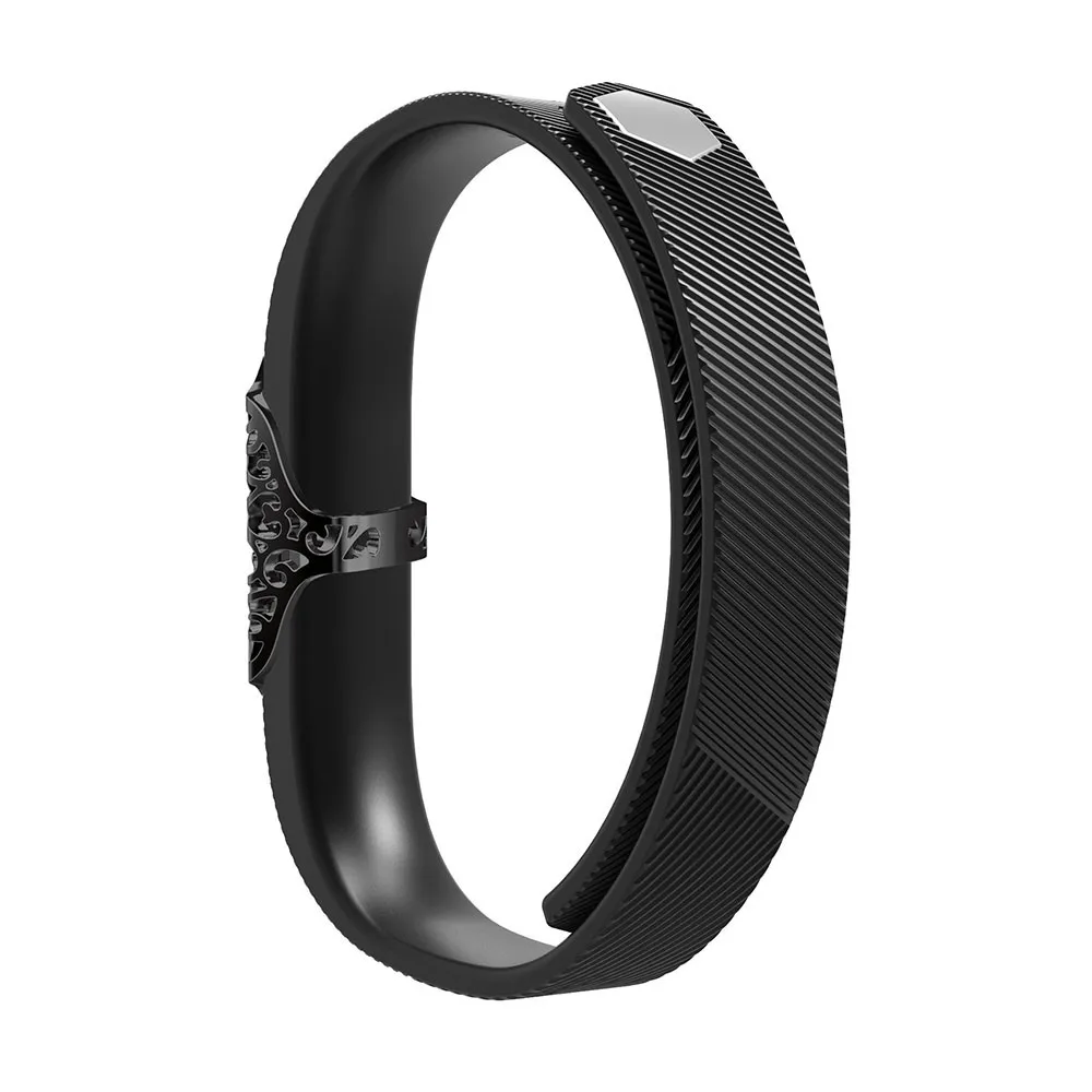 Чехол для часов чехол для Fitbit Flex 2 Band аксессуар металлический рукав протектор чехол ремешок стальной орнамент серебро, золото, розовое золото