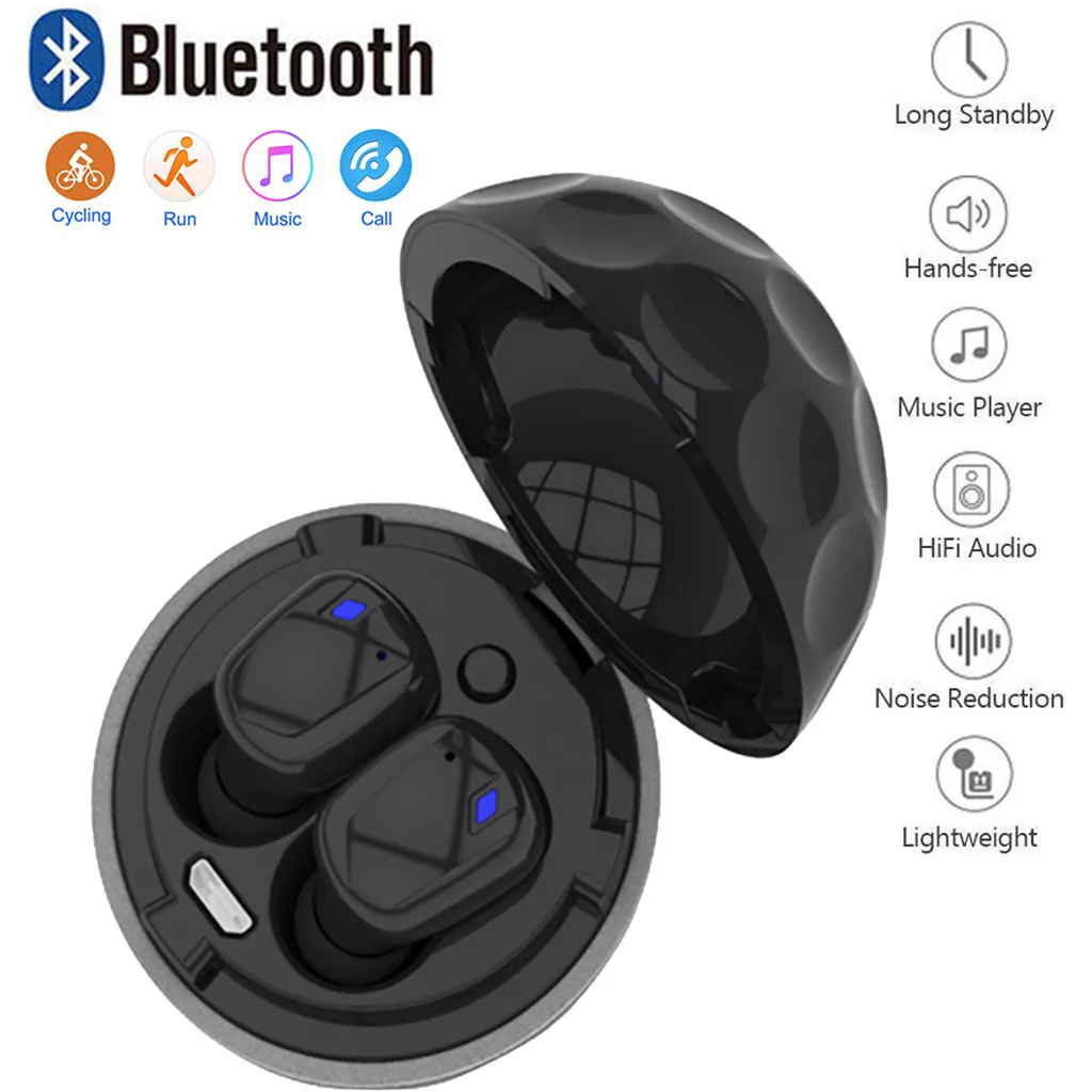 Близнецы Беспроводной Bluetooth 4 1 Стерео Гарнитура вкладыши наушники с микрофоном